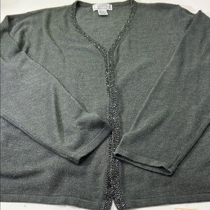 Jennifer Moore Charcoal Knit Top